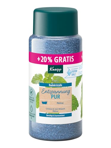 Kneipp Badekristalle Entspannung Pur -Sondergröße- mit naturreinem Tiefensalz der Saline Luisenhall und ätherischem Öl der indischen Melisse und Extrakt der Zitronenmelisse, limitierte Edition, 720g im Sale