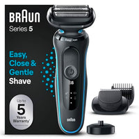 Thumbnail for Braun Series 5 Elektrorasierer mit EasyClick Aufsatz, Barttrimmer, Rasierer Herren, EasyClean, Wet & Dry, Geschenk Mann, Made in Germany, 51-W1500s, weiß im Sale