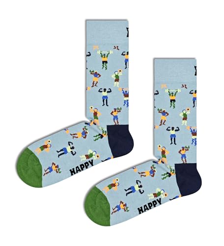 Happy Socks Unisex Work It Socken, Blau, 41-46 im Sale