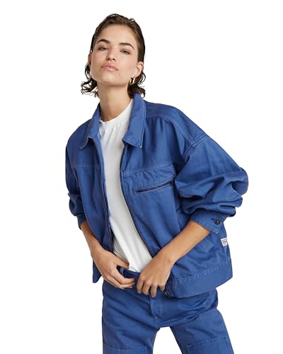 G-Star RAW Women's Jackets Coach Bomber jacket wmn, Blau (faded blue papillon gd patched D24569-D300-G366), L