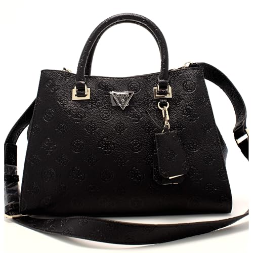 GUESS Cresidia Society Satchel Black im Sale