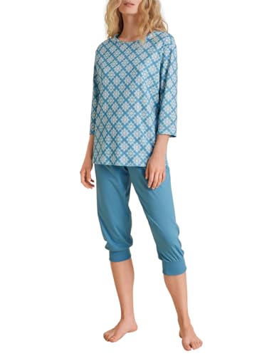 CALIDA Daylight Dreams Kurz-Pyjama Damen, aus 100% Baumwolle im Sale