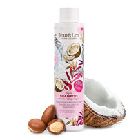 Thumbnail for Jean & Len Shampoo Repair Kokosöl & Macadamia, für geschädigtes & kraftloses Haar, beugt Feuchtigkeitsverlust vor, repariert Haarschäden, Kokos-Duft, ohne Parabene & Silikone, vegan 300 ml