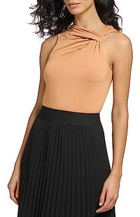 Thumbnail for DKNY Women's Gathered Knit Tank Top, Saddle Tan, im Sale