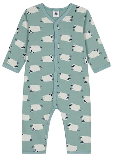 Petit Bateau A0B9S Langärmliger, Fußloser Schlafanzug Unisex Baby Paul/Multico 6 Monate im Sale