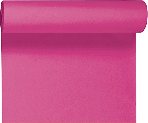 Duni Tête-à-Tête-Tischläufer aus Dunicel alle 120 cm perforiert, Uni fuchsia, 40 x 2400 cm