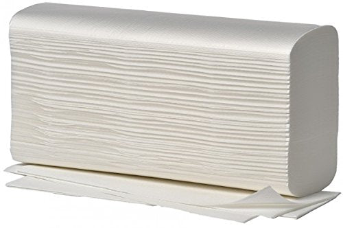 150 Blatt Handtuchpapier 23 cm x 25 cm weiss Zick-Zack, V-Falz, 2-lagig, 20 x 150 Blatt