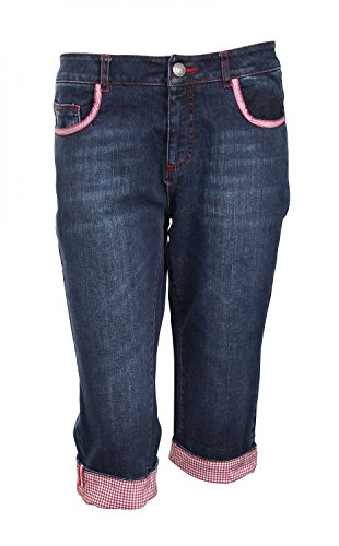 Almgwand Damen-Caprijeans Mangfall jeansblau/kariert - 42 im Sale