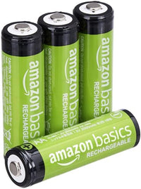 Thumbnail for Amazon Basics AA-Batterien, wiederaufladbar, 2000 mAh, vorgeladen, NiMh, 4 Stück