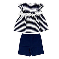 Thumbnail for Il Gufo A65 completo bimba GIRL cotton t-shirt/shorts blue/white kids [3 MONTHS]