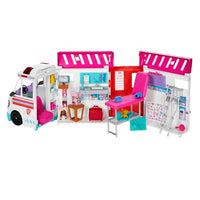 Thumbnail for Barbie 2-in-1-Krankenwagen Spielset, Rettungswagen mit Lichtern und Geräuschen, umwandelbar in Pflegeklinik, 20 Puppenzubehör, Spielzeug ab 3 Jahren, HKT79 im Sale