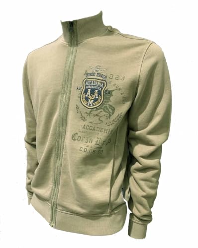 Aeronautica Militare FE1926 Herren Full-Zip Drachenkurs Strickjacke, militär-grün, im Sale