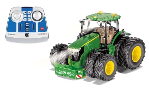 Siku 6736, John Deere 7290R Traktor, Inkl. Fernsteuermodul, Grün, Metall/Kunststoff, 1:32, Ferngesteuert, Steuerung mit App via Bluetooth, Abnehmbare Doppelreifen im Sale