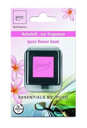 ipuro Autoduft flower bowl (22 g)- Hochwertiger Duftspender für Ihr Auto - Einfache Montage am Lüftungsgitter - Automatische Verteilung durch die Lüftung