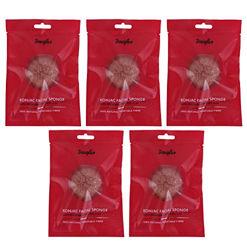 5x Douglas Hautpflege 988644 Hautpflegezubehör Reinigungsschwämme Konjac Facial Sponge Red Set im Sale