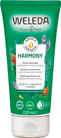 Thumbnail for WELEDA Bio Harmony Duschgel vegan - Naturkosmetik Aroma Shower Duschseife für Frauen & Männer mit Tanne / Lavandin Duft, Natürliche Hautpflege Dusche zur Reinigung von Gesicht & Körper (1x 200ml) im Sale