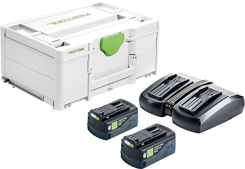 Festool – Energie-Set SYS 18V 2x5,0/TCL 6 Duo inkl. 2X Akkupacks BP 18 Li 5,0 ASI + Schnellladegerät TCL 6 Duo + Systainer SYS3 187 im Sale