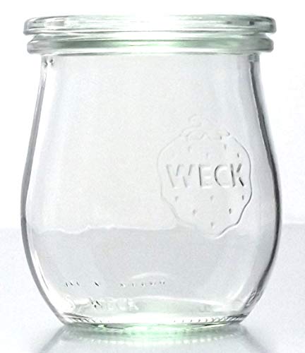 Weck 12 Einkochgläser Tulpenform 220ml RR60 im Original Karton mit Auswahl Zubehör (Mit Glasdeckel und Frischhaltedeckel) im Sale