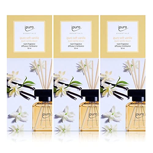 Essentials by Ipuro soft vanilla 50ml Raumduft Dufträume (3er Pack) im Sale