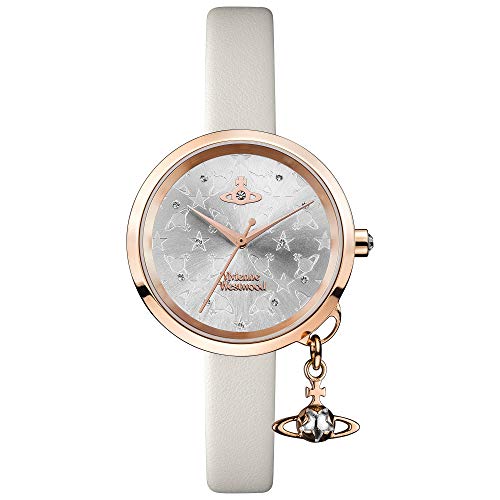 Vivienne Westwood Limited Exclusive Bow Damenuhr Rose Gold Stahlgehäuse mit cremefarbenem Lederband VV139WGYCM 32 mm im Sale