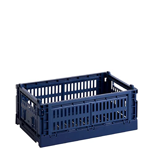 Hay Colour Crate Transportbox aus recyceltem Polypropylen in der Farbe Dark Blue, Maße: 26, 5cm x 17cm x 10, 541439 im Sale