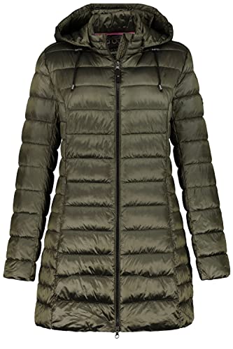 Gina Laura Damen, lang, Kapuze abnehmbar Steppjacke, braun, im Sale