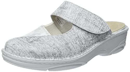 Berkemann Damen Heliane Hausschuh, Washed Gray Linen, 37 EU