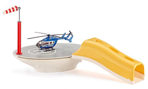 siku 5506, Hubschrauberlandeplatz inkl. Hubschrauber Heli Taxi (Metall) in Größe 1:87, Kunststoff, Multicolor, Kompatibel mit Hubschraubern im Maßstab 1:50 und 1:87, Vielseitig einsetzbar