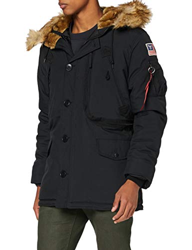 Alpha Industries Herren Polar Jacket Winterjacke Parkas, Schwarz (Black 03), XX-Large im Sale