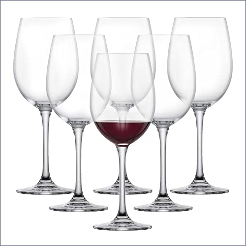 SCHOTT ZWIESEL Rotweinglas Classico (6er-Set), klassische Kristallgläser für Rotwein oder Wasser, spülmaschinenfeste Tritan-Weingläser, Made in Germany (Art.-Nr. 106220) im Sale