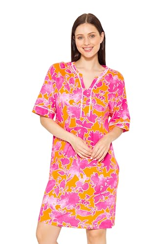 Rösch Nachthemd im floralen Druck Orange-Pink Tunika-Style Baumwolle/Modal 1243128 16875 im Sale