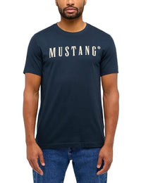 Thumbnail for MUSTANG Herren T-Shirt Austin - Regular Fit S-3XL Weiss Schwarz Gün Beige Rot Grau Baumwolle, Größe:XL, Farbe:Carbon 4135 im Sale