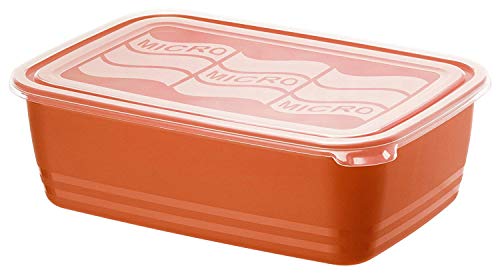 Rotho Eco Mikrowellendose 3.7l mit Deckel, Kunststoff (PP) BPA-frei, rot/transparent, 3.7l (29.5 x 20.0 x 9.2 cm) im Sale