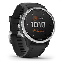 Thumbnail for Garmin fenix 6S – schlanke GPS-Multisport-Smartwatch mit Solar-Ladefunktion für bis zu 10 Tage Akku. 1,2“ Display für schmale Handgelenke, mit vorinstallierten Sport-Apps, Silber/Schwarz