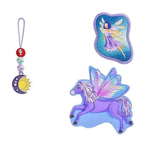 Step by Step Magic MAGS „Pegasus Emily“, 3-teilig, 2 Magnet-Applikationen und 1 Anhänger, Ergänzung für Schulranzen oder Vorschulrucksack, lila im Sale