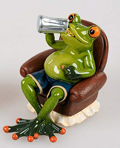 Formano Frosch Mann im Sessel mit Bierkrug ca.12cm im Sale