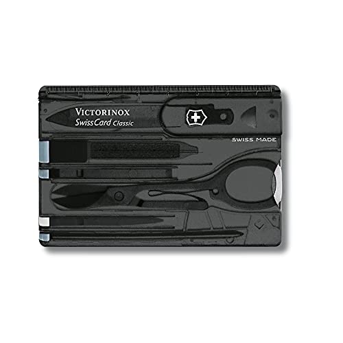 Victorinox Schweizer Taschenmesser, Swiss Card Classic, Multitool in Kreditkartenformat, 10 Funktionen, Spitzklinge, Schere im Sale