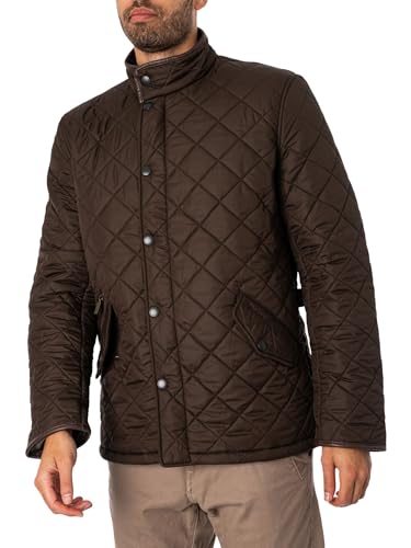 Barbour Herren Powell Steppjacke, Grün, 3 im Sale