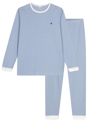 Petit Bateau A0BOR Langarm-Pyjama Jungen Beach/Marshmallow 14 Jahre im Sale