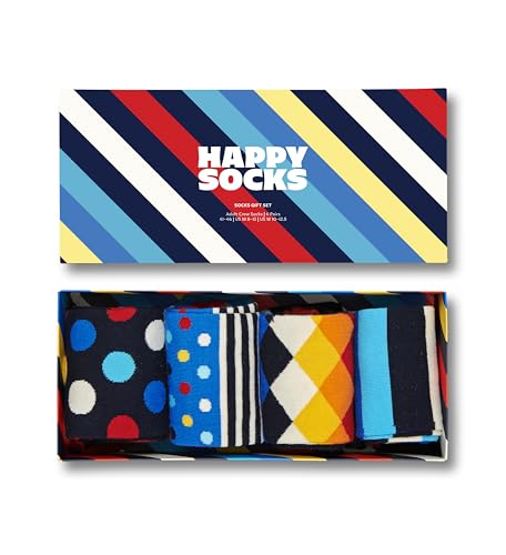 Happy Socks Herren 4 pak stribet gave boks Socken, Mehrfarbig, 41-46 EU im Sale