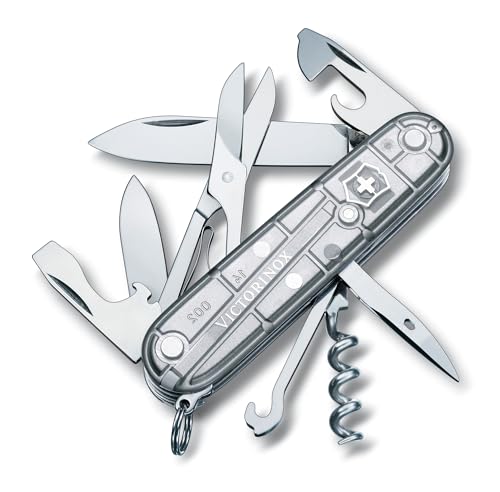 Victorinox Schweizer Taschenmesser, Climber, Multitool, Swiss Army Knife mit 14 Funktionen, Klinge, Korkenzieher, Dosenöffner im Sale