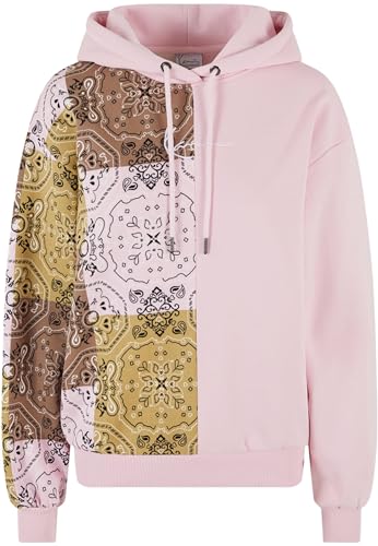 Karl Kani Damen KW234-011-1 KK Small Signature Block Paisley OS Hoodie Light Rose/Multicolor im Sale