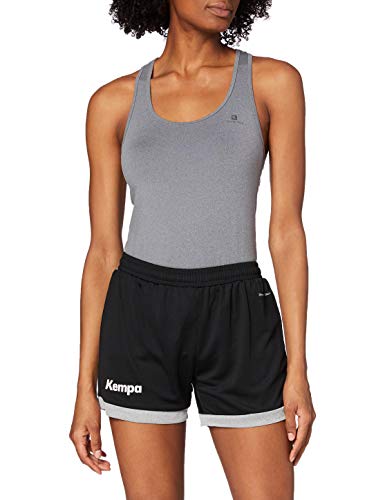 Kempa Damen Core 2.0 Damen Shorts, Schwarz (Black/Dark Grey Melange), M EU im Sale