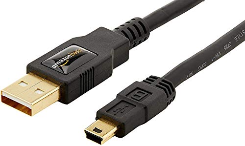 Amazon Basics 7GUK USB-A 2.0 auf Mini USB Stecker, kompatibel mit Personal Computer, 1.8 m,Schwarz