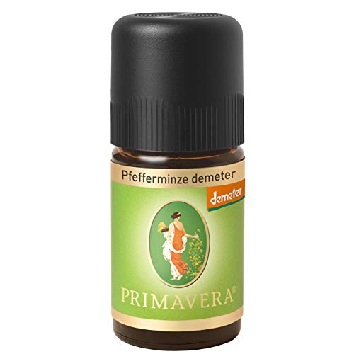 PRIMAVERA Ätherisches Öl Pfefferminze demeter 5 ml - Aromaöl, Duftöl, Aromatherapie - erfrischend, kühlend - vegan