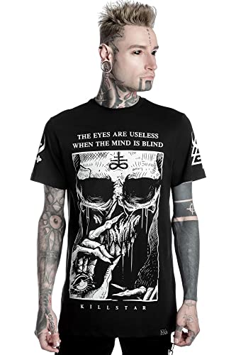 Killstar Blind Mind T-Shirt [B], Farbe: Schwarz - Material: 100% Baumwolle, im Sale