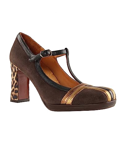 Chie Mihara Damen UYANI38 Pump, Brown, Gold, Black,Sand, EU im Sale