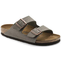 Thumbnail for Birkenstock Unisex ARIZONA Birko-Flor Nubukleder Weit Pantoletten, Grau (Stone), 43 EU im Sale