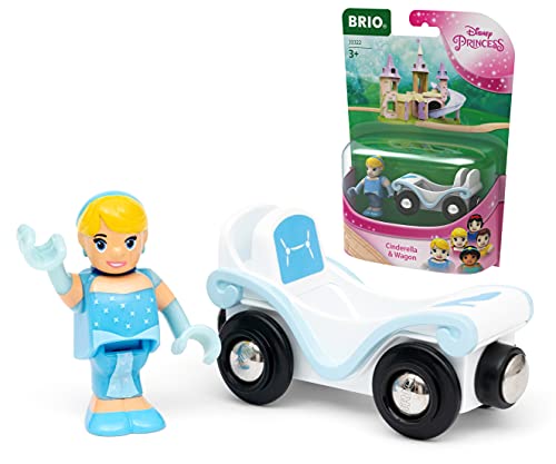 BRIO Disney Princess 33322 - Aschenputtel mit Waggon - Ergänzung Holzeisenbahn - Empfohlen ab 3 Jahren im Sale