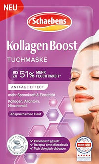 Thumbnail for Schaebens Kollagen Boost Tuchmaske, Anti-Age Effect mit Kollagen, Allantoin und Niacinamid für anspruchsvolle Haut.